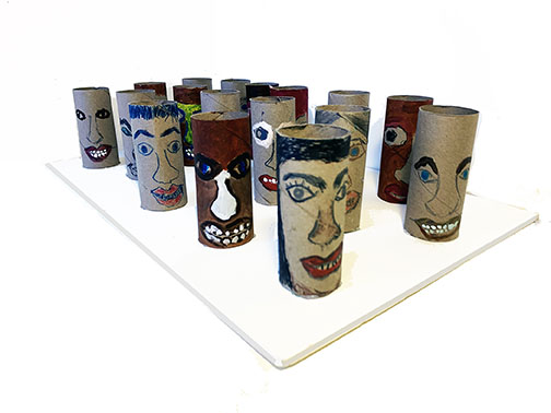 image of toilet paper roll artwork